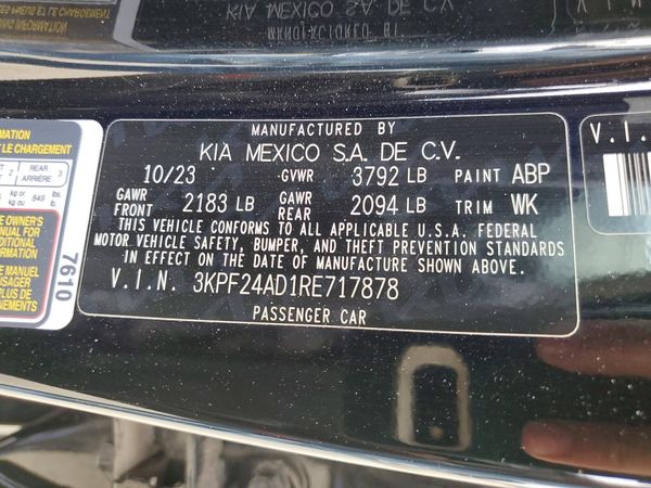 2024 KIA FORTE LX, LXS