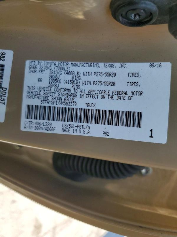 2017 TOYOTA TUNDRA Limited