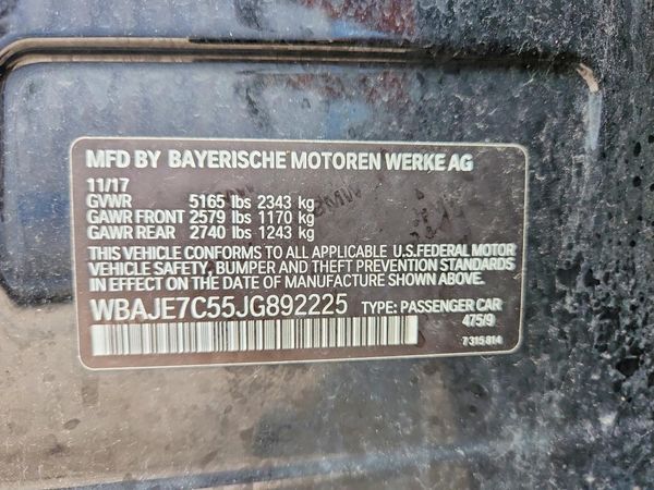 2018 BMW 540 xDrive