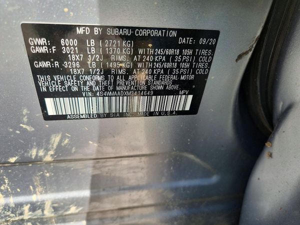 2021 SUBARU ASCENT Base+ES