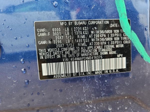 2021 SUBARU ASCENT