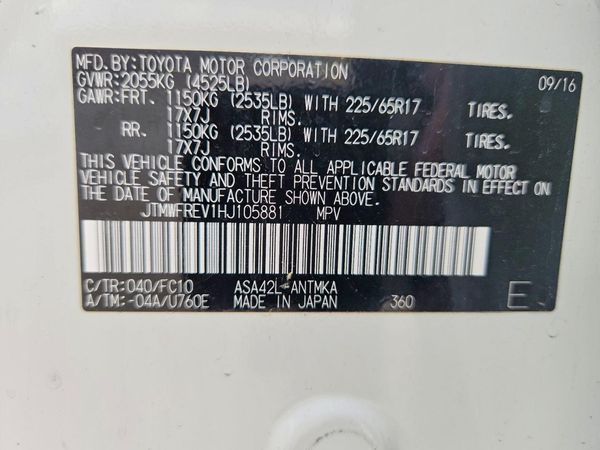 2017 TOYOTA RAV4 XLE