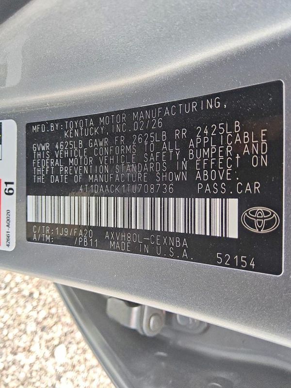 2026 TOYOTA CAMRY