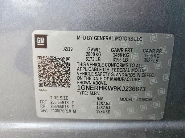 2019 CHEVROLET TRAVERSE