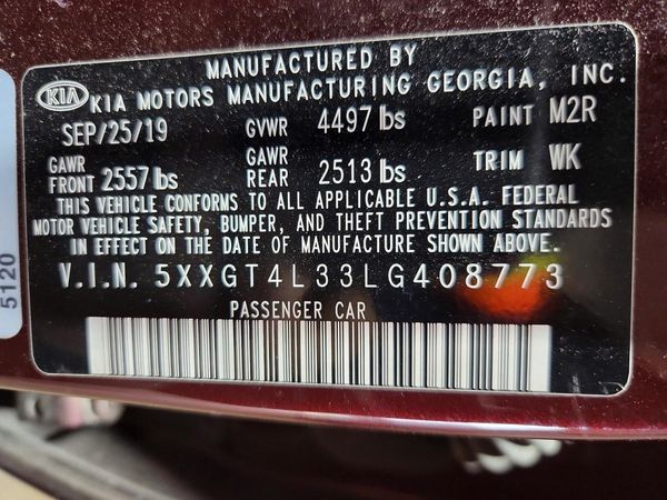 2020 KIA OPTIMA LX, S, SE