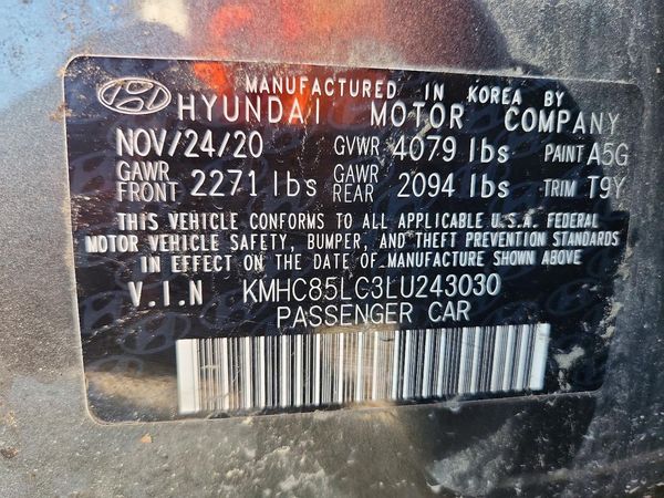 2020 HYUNDAI IONIQ SEL