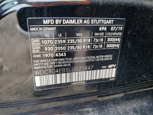 2020 MERCEDES-BENZ GLA GLA250