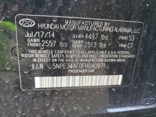 2015 HYUNDAI SONATA