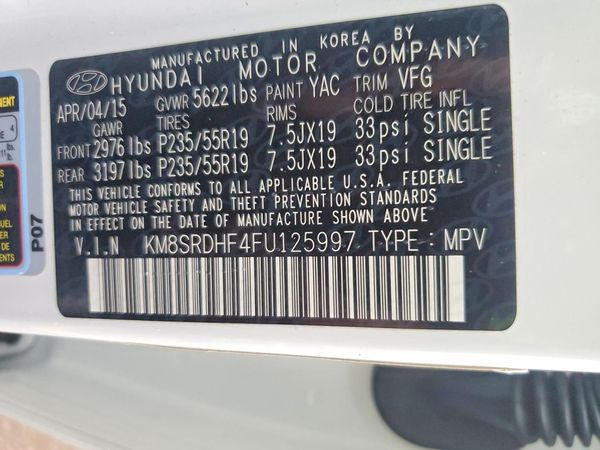 2015 HYUNDAI SANTA FE TOP