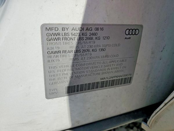 2017 AUDI Q5 quattro Premium Plus