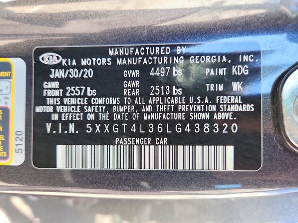 2020 KIA OPTIMA LX, S, SE