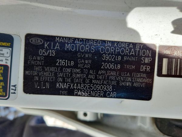2014 KIA FORTE LX, EX