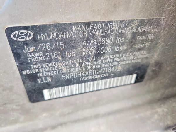 2016 HYUNDAI ELANTRA