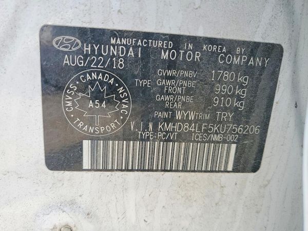2019 HYUNDAI ELANTRA