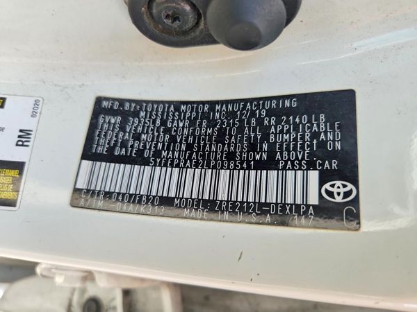 2020 TOYOTA COROLLA LE
