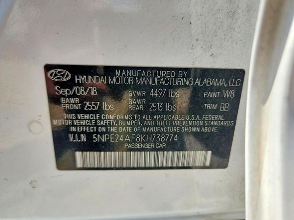 2019 HYUNDAI SONATA Eco Turbo, SE