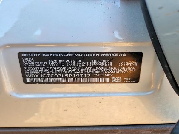 2020 BMW X1 sDrive28i — VINS