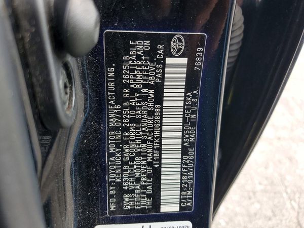 2017 TOYOTA CAMRY LE/SE/XLE/XSE