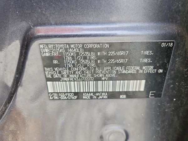 2018 TOYOTA RAV4 LE — VINS