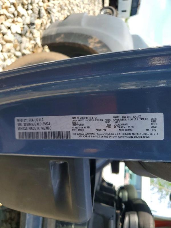 2020 RAM PROMASTER 3500 VF
