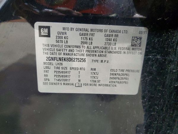 2013 CHEVROLET EQUINOX