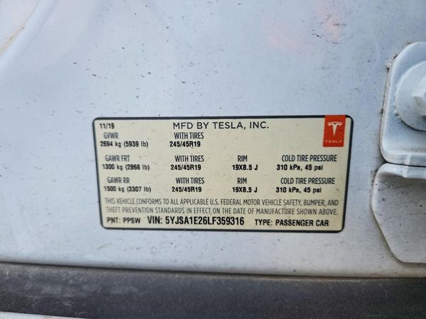2020 TESLA MODEL S