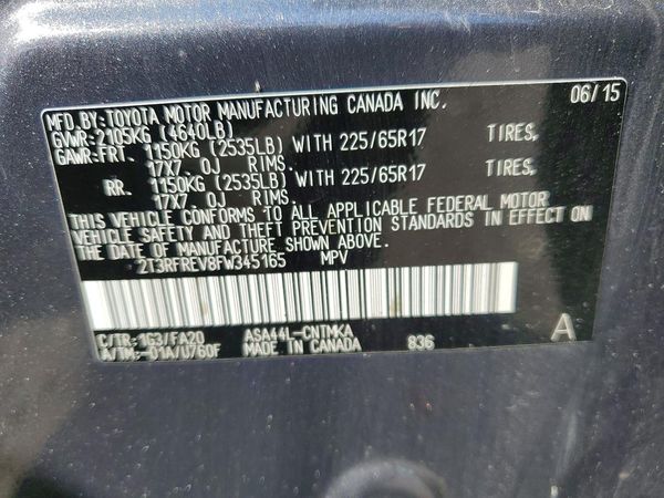 2015 TOYOTA RAV4 XLE (M Grade)