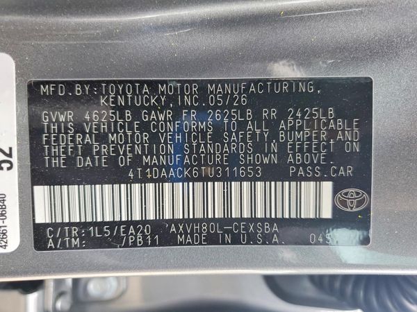 2026 TOYOTA CAMRY