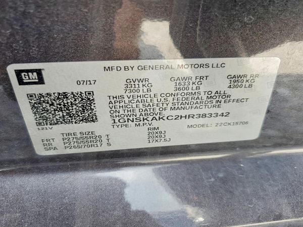 2017 CHEVROLET TAHOE LS