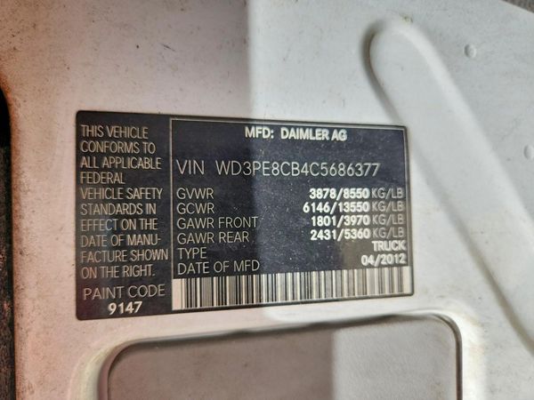 2012 MERCEDES-BENZ SPRINTER High Roof