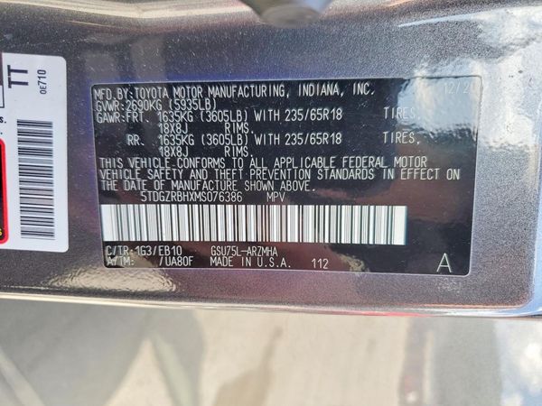 2021 TOYOTA HIGHLANDER XLE