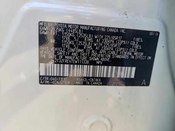 2014 TOYOTA RAV4 Standard