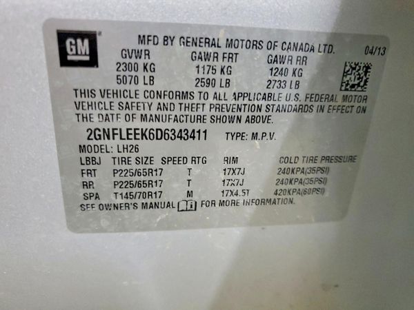 2013 CHEVROLET EQUINOX 1LT