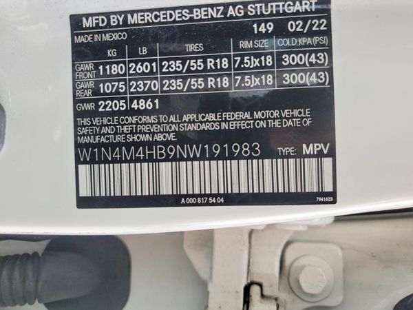 2022 MERCEDES-BENZ GLB GLB250 / GLB250 4MATIC