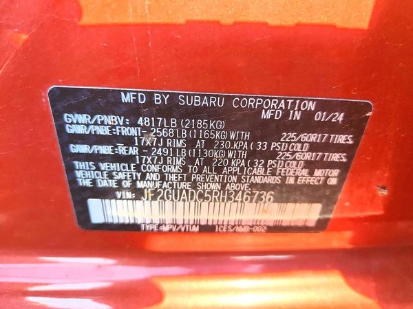 2024 SUBARU CROSSTREK