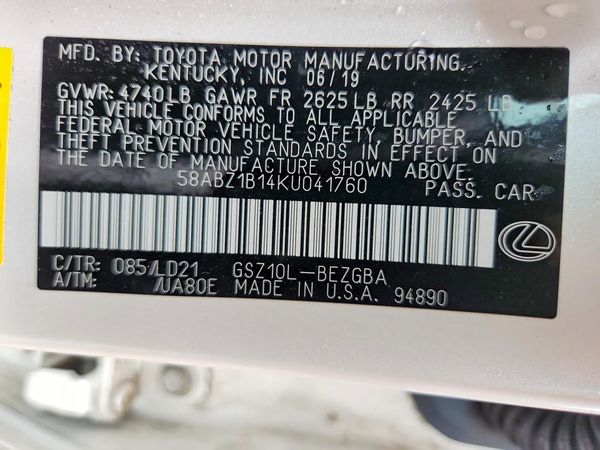 2019 LEXUS ES 350