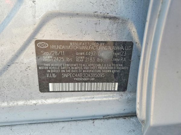 2012 HYUNDAI SONATA