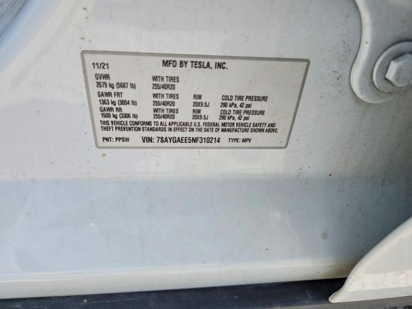 2022 TESLA MODEL Y