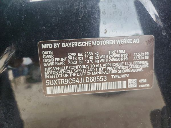 2018 BMW X3 sDrive30i