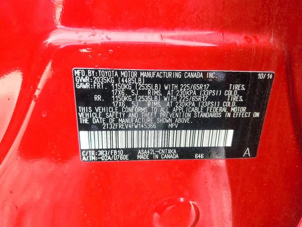 2015 TOYOTA RAV4 LE (X Grade)