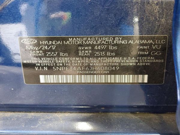 2018 HYUNDAI SONATA