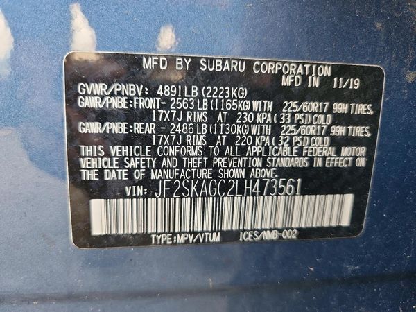 2020 SUBARU FORESTER