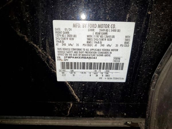 2024 FORD EDGE Titanium — VINS