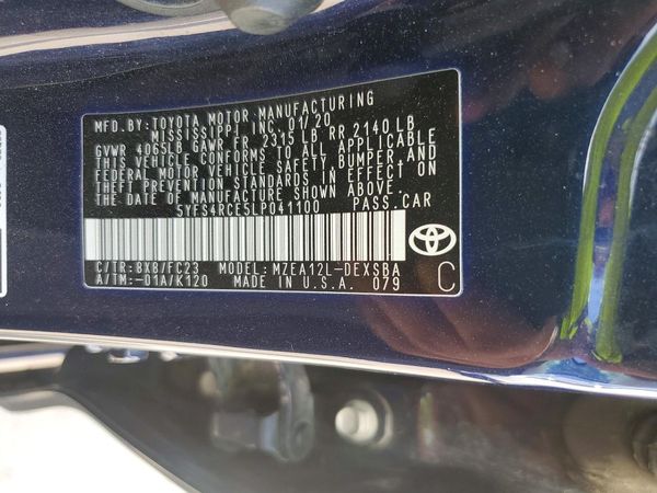 2020 TOYOTA COROLLA SE, CVT