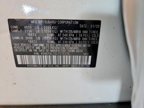 2020 SUBARU OUTBACK Limited