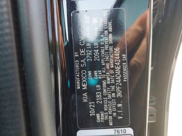 2022 KIA FORTE