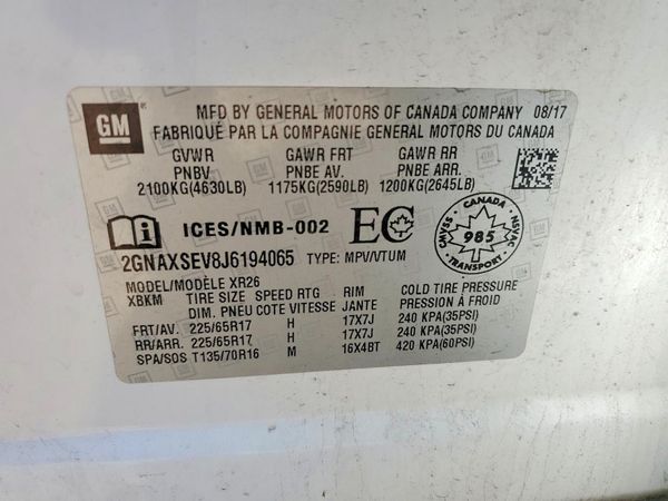 2018 CHEVROLET EQUINOX LT (1LT)