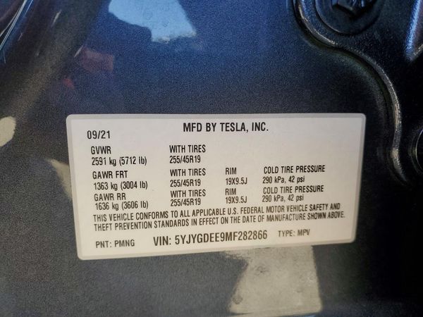 2021 TESLA MODEL Y