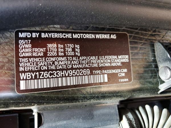 2017 BMW I3