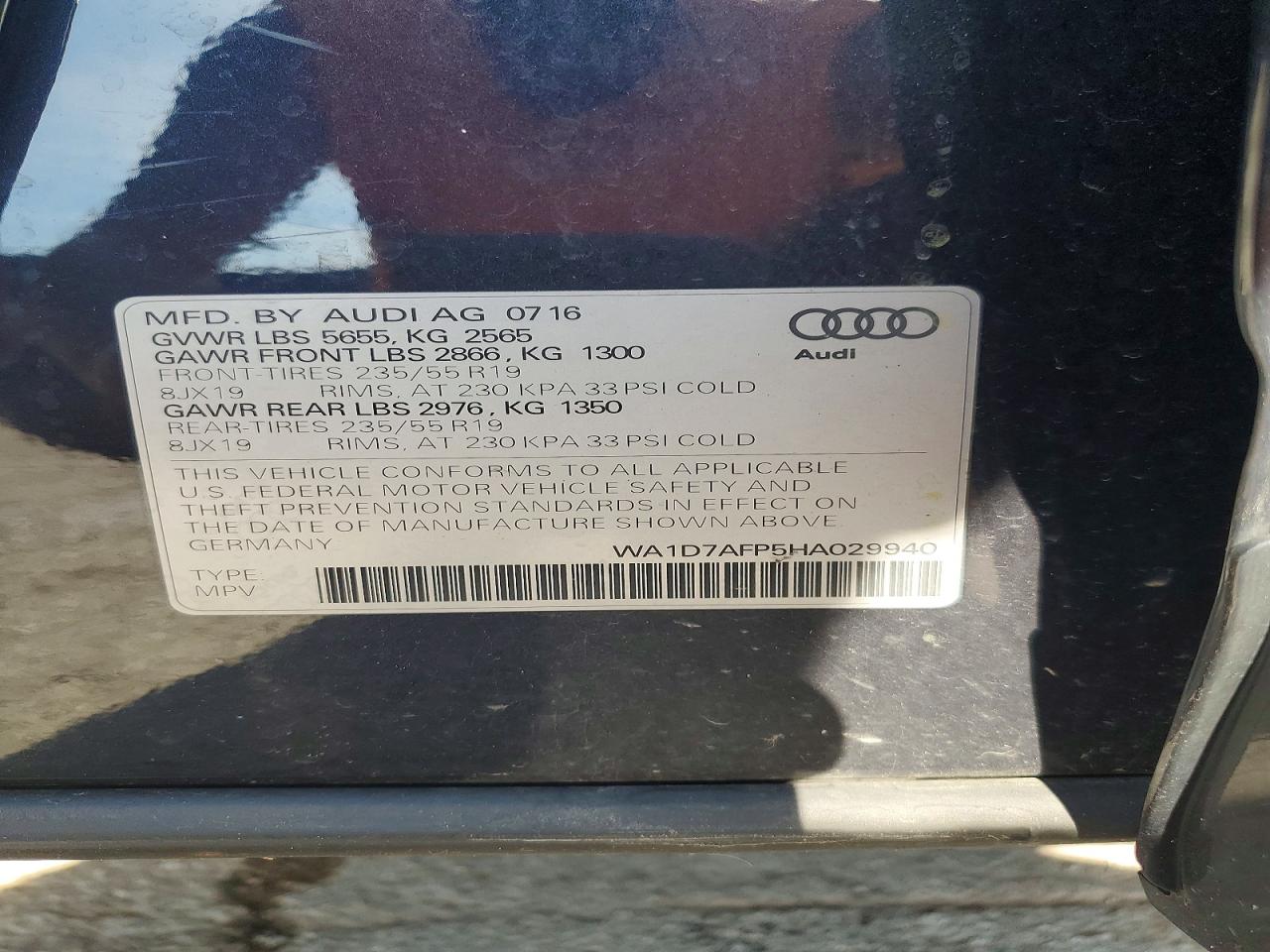 2017 AUDI Q5